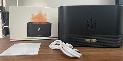 Difusor Ultrasónico con Efecto Llama LED RGB y Aromaterapia - Image 21