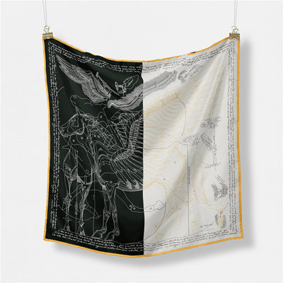 Pañuelo de Seda Estampado Minimalista - Elegancia Versátil - Image 4
