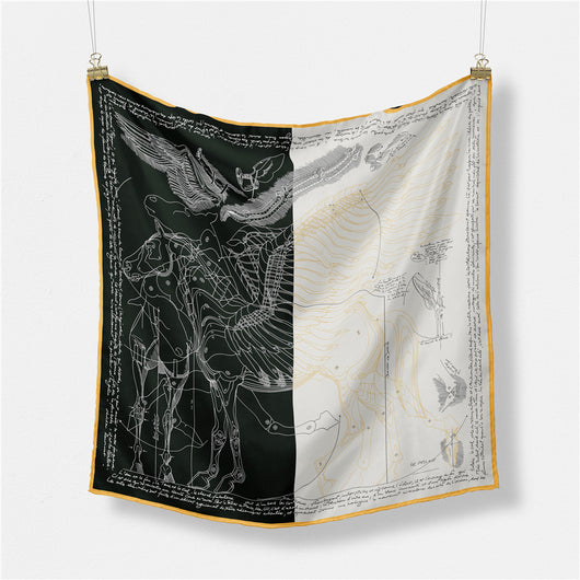 Pañuelo de Seda Estampado Minimalista - Elegancia Versátil - Image 4