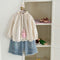 Blusa Primaveral Bordada de Color Liso