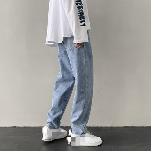Pantalones Denim Sueltos Tendencia Pareja - Estilo Casual Urbano - Image 5