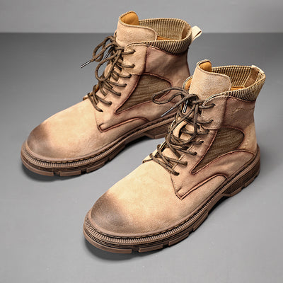 Botas Martin de Cuero para Hombre - Estilo Británico Versátil Otoño Invierno