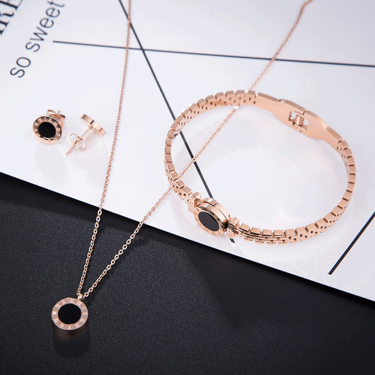 Aretes de Oro Rosa con Pulsera de Moda para Mujer - Image 6