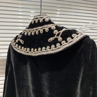Chaqueta de Terciopelo Trenzada con Botones de Diamante para Mujer - Image 11