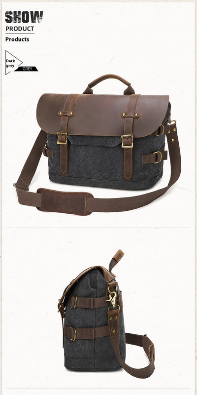 Bolsa Mensajero de Lona para Hombre - Estilo Casual - Image 11