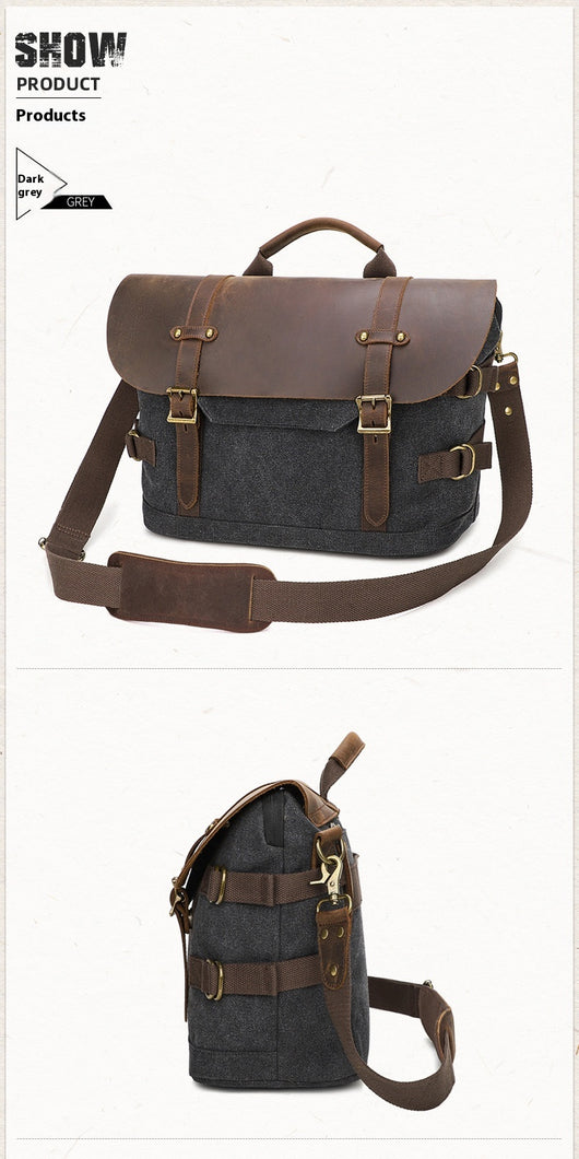 Bolsa Mensajero de Lona para Hombre - Estilo Casual - Image 11