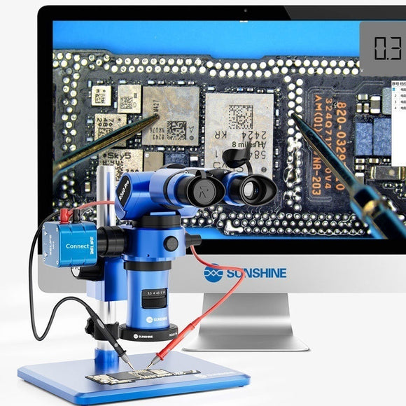 Cámara Microscópica Industrial 4K Multifunción con Multímetro Integrado