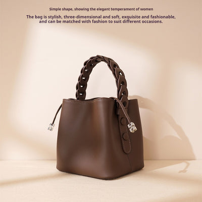 Bolso Bandolera Tejido a Mano - Bucket Bag Artesanal Compacto - Image 10