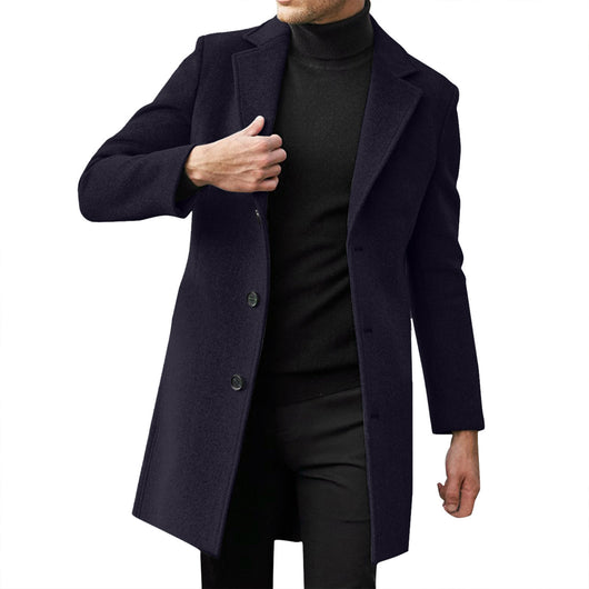 Abrigo de Lana para Hombre Manga Larga Otoño Invierno - Image 21