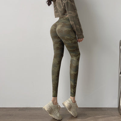 Pantalones Yoga Cintura Alta Efecto Melocotón con Red Deportivos Ajustados - Image 5