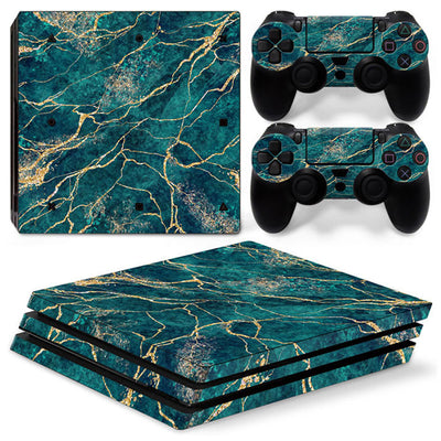 PS4 Pro console and controller skin set with red and beige propaganda art featuring Mao Zedong. - Image 10