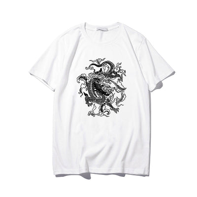 Playera Ulzzang Gótica Dragon Punk - Estilo Coreano Alternativo - Image 9