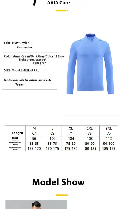 Camiseta Deportiva de Manga Larga Elástica Secado Rápido para Hombre - Image 12