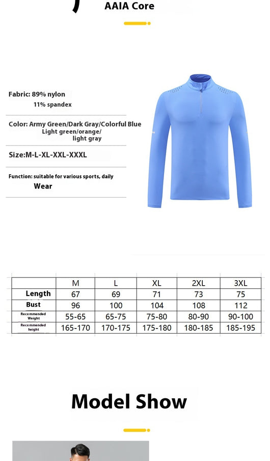 Camiseta Deportiva de Manga Larga Elástica Secado Rápido para Hombre - Image 12