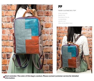 Mochila Étnica Patchwork Multicolor para Hombre - Image 13