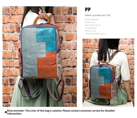 Mochila Étnica Patchwork Multicolor para Hombre - Image 13