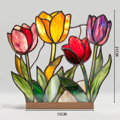 Adornos Decorativos Acrílicos con Efecto Cristal - Flores y Paisajes - Image 32