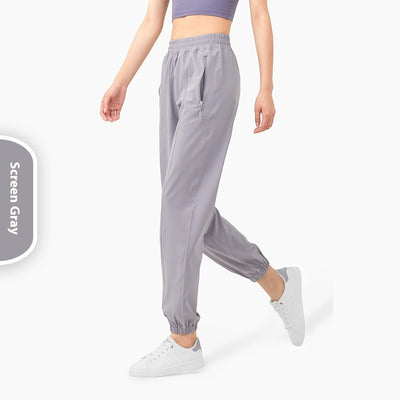 Pantalones Deportivos Cintura Alta con Bolsillos Laterales para Mujer - Ajuste Fitness Melocotón - Image 9