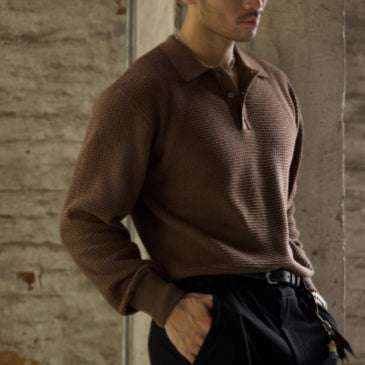 Camisa Business Casual Retro Americana para Otoño