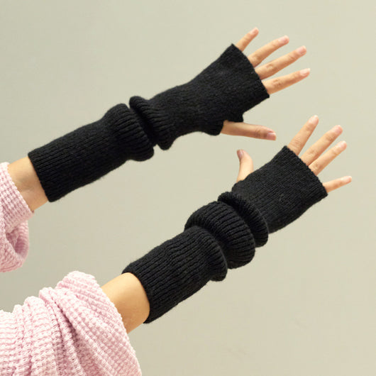 Guantes de Cachemira Mitones para Invierno - Diseño Liso y Elegante - Image 3