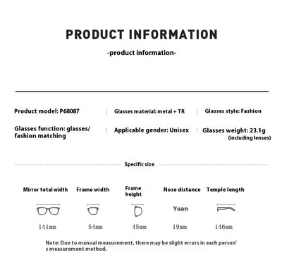 Anti-blue light glasses with a sand black and silver double beam frame, held against a white case. - Image 15