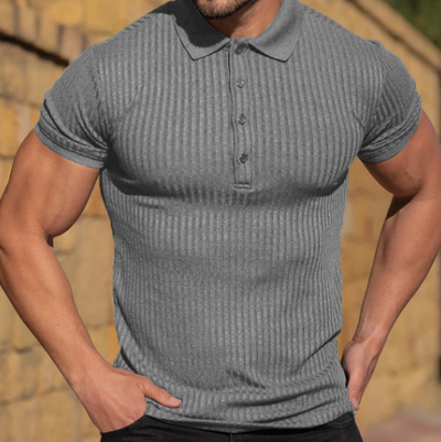 Polo Slim Fit de Algodón Mercerizado Manga Corta - Image 9