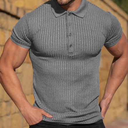 Polo Slim Fit de Algodón Mercerizado Manga Corta - Image 9