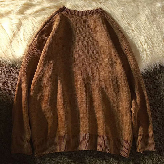 Suéter Hip-Hop Retro Grueso y Cálido para Otoño e Invierno - Image 5