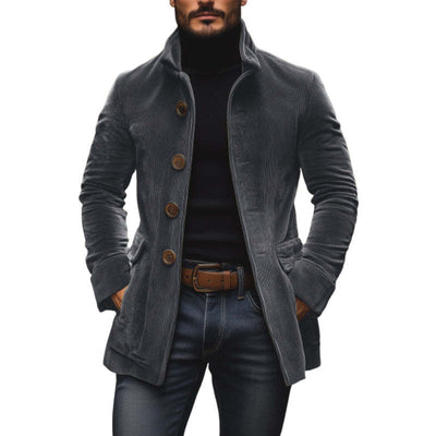 Abrigo Casual para Hombre con Cuello Alto - Estilo Blazer de Invierno - Image 18