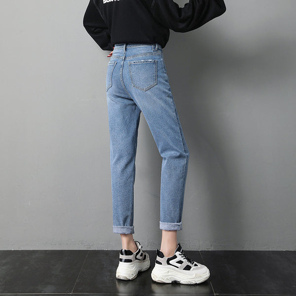 Pantalones Capri Ajustados de Cintura Alta con Elastano Coreano