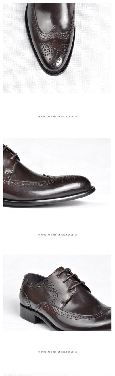 Zapatos de Cuero Genuino para Hombre Punta Fina Negocios Formales - Image 13