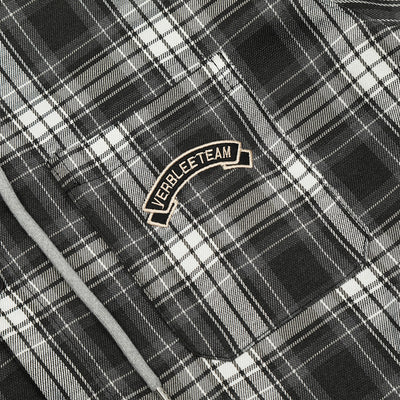 Camisa Cuadriculada con Capucha de Manga Corta para Hombre - Image 5