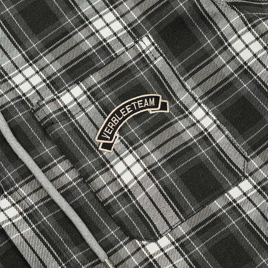 Camisa Cuadriculada con Capucha de Manga Corta para Hombre - Image 5