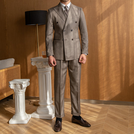 Traje Ejecutivo de Doble Botonadura Estilo Retro Elegante para Hombre - Image 6