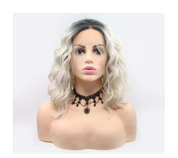 Diadema Tejida Degradada Granny Gray con Burbujas