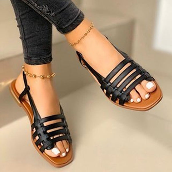 Sandalias Romanas Tejidas de Lino - Comodidad Casual para Todos los Días