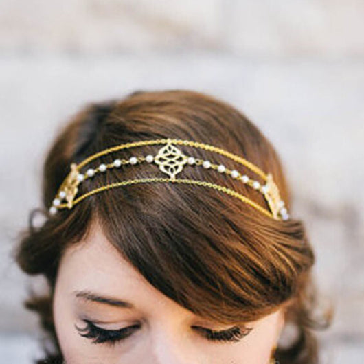 Diadema de Perlas Auspiciosas con Borlas y Cuentas Estilo Europeo y Americano - Image 34