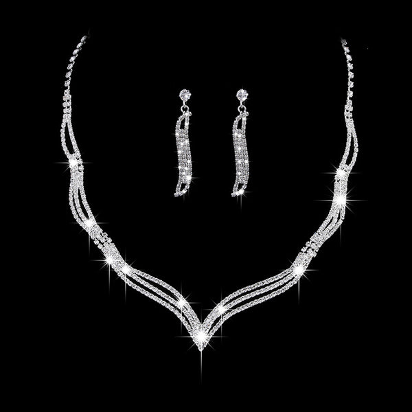 Conjunto de Joyería Nupcial con Dos Piezas y Cristales Brillantes - Image 5