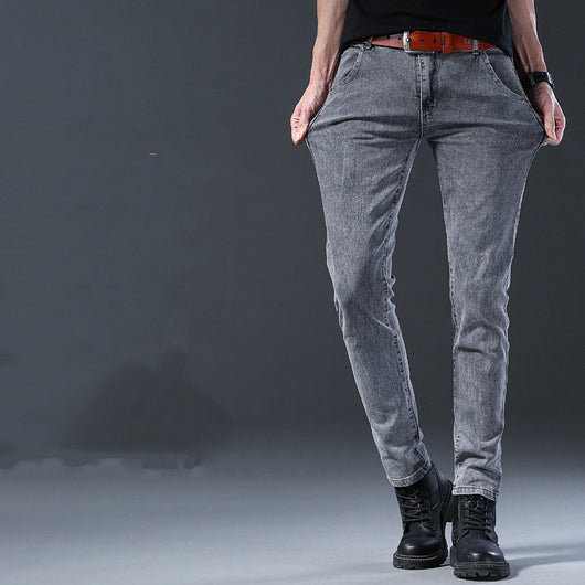 Jeans Casuales Elásticos de Cintura Media para Hombre - Image 11