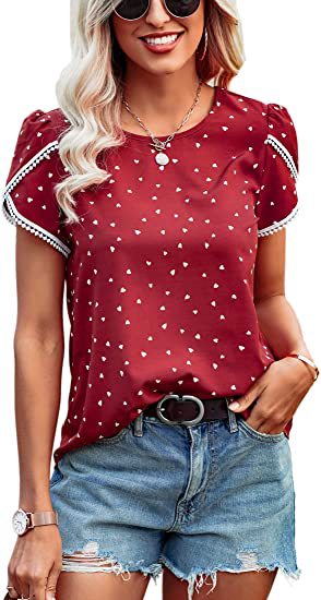 Blusa Casual para Mujer con Estampado Floral y Encaje Crochet - Image 23