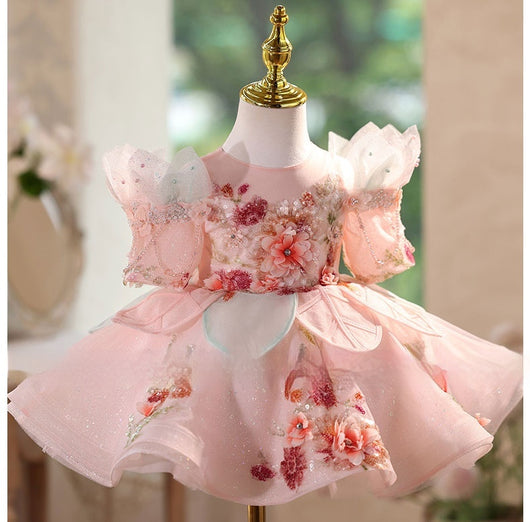Vestido de Princesa Lujo Asequible para Fiestas de Cumpleaños Infantiles - Image 11
