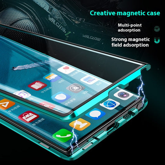 Funda Protectora Doble Cristal para Samsung S22 Ultra, S22+ y S21 con Marco Metálico - Image 4
