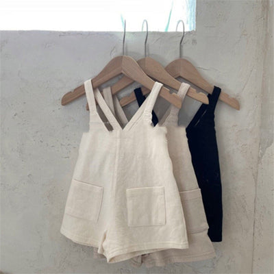 Shorts Cómodos Holgados para Niños con Tirantes Ajustables