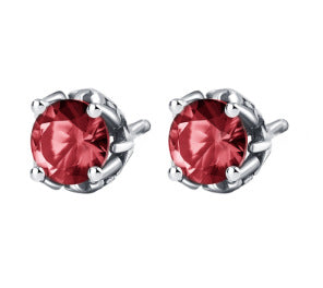Aretes de Plata Esterlina S925 con Circón Esmeralda y Cierre de Tornillo - Image 6