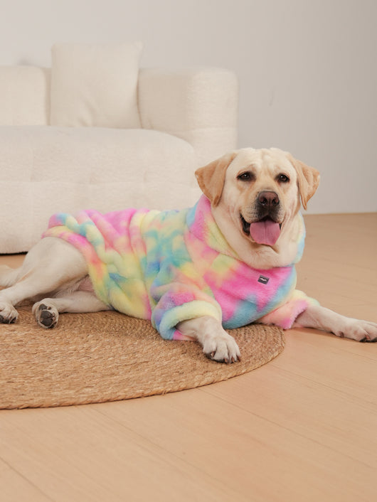 Suéter para Perro Tie-Dye Arcoíris con Patrón de Conejo - Image 21