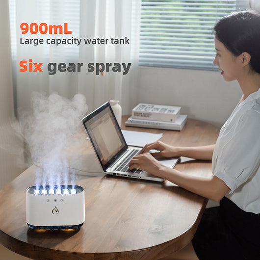 Humidificador Ultrasónico Inteligente USB con Llama Dinámica y Control por Voz - Image 5