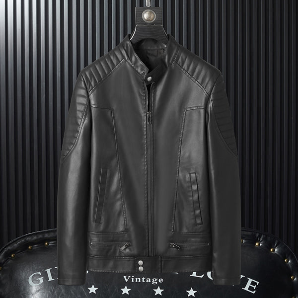 Chaqueta de Cuero PU para Hombre con Detalles de Cremallera - Image 5