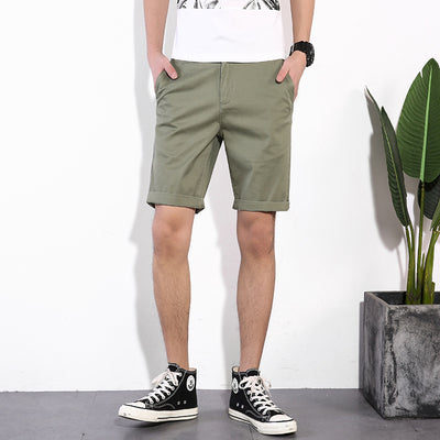 Shorts Casuales de Algodón para Hombre - Colores Sólidos - Image 11