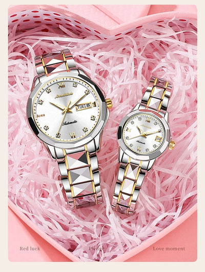 Reloj Mecánico Elegante de Gran Esfera para Parejas - Image 8
