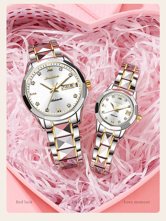 Reloj Mecánico Elegante de Gran Esfera para Parejas - Image 8